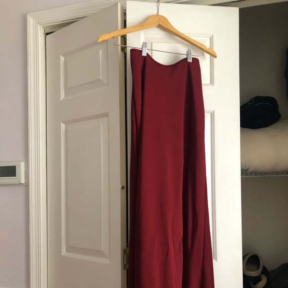 2 Piece Burgundy Prom Dress - Picture 3 of 3